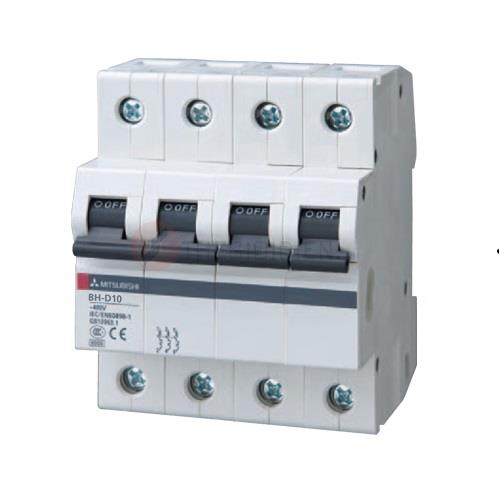 MCB Mitsubishi loại tiêu chuẩn BH-D10 4P 10kA TYPE C N